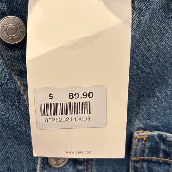 Zara Blue Denim Jumpsuit nwt - Picture 3 of 5